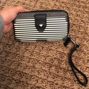 Stella & Dot Tech Wallet Black and White